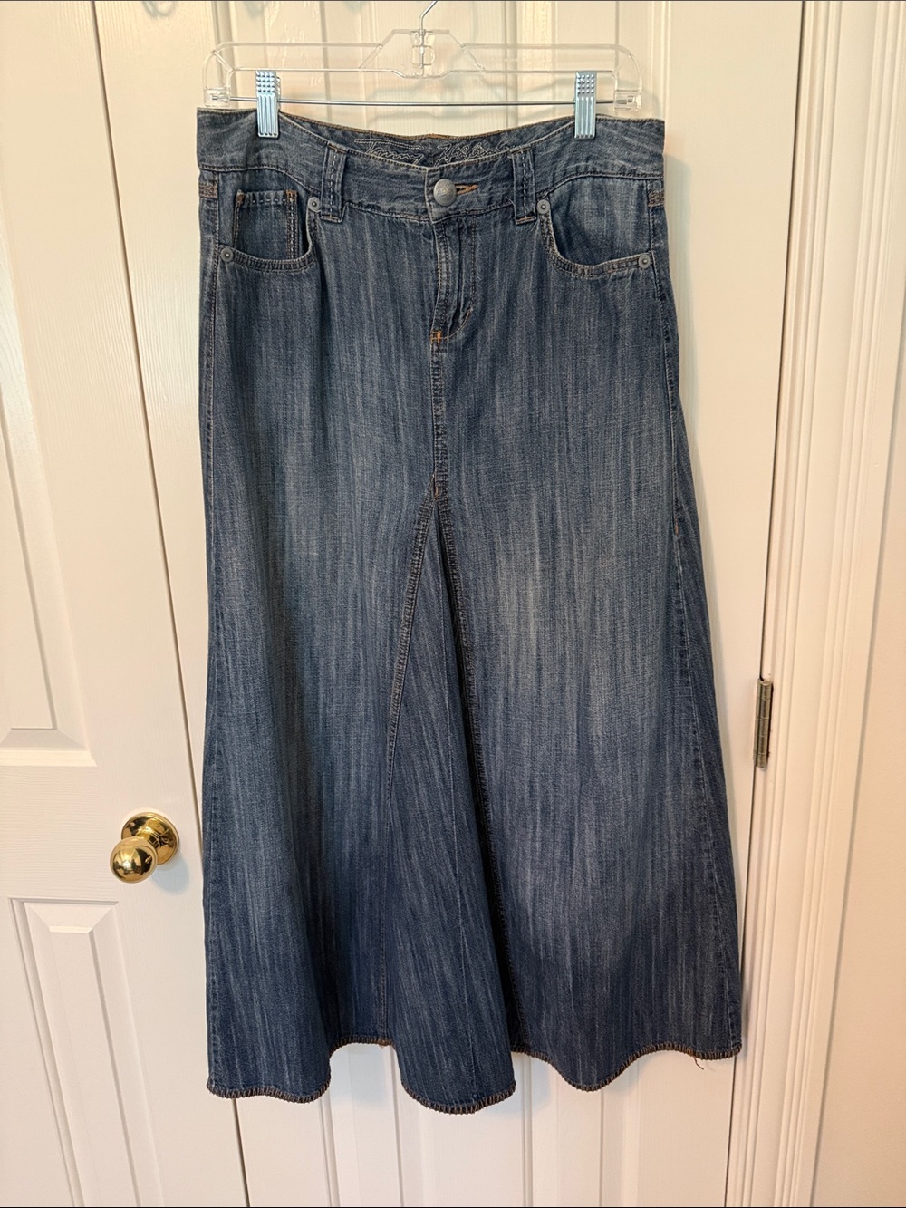 Tommy Hilfiger Maxi Denim Skirt - Medium Blue Wash